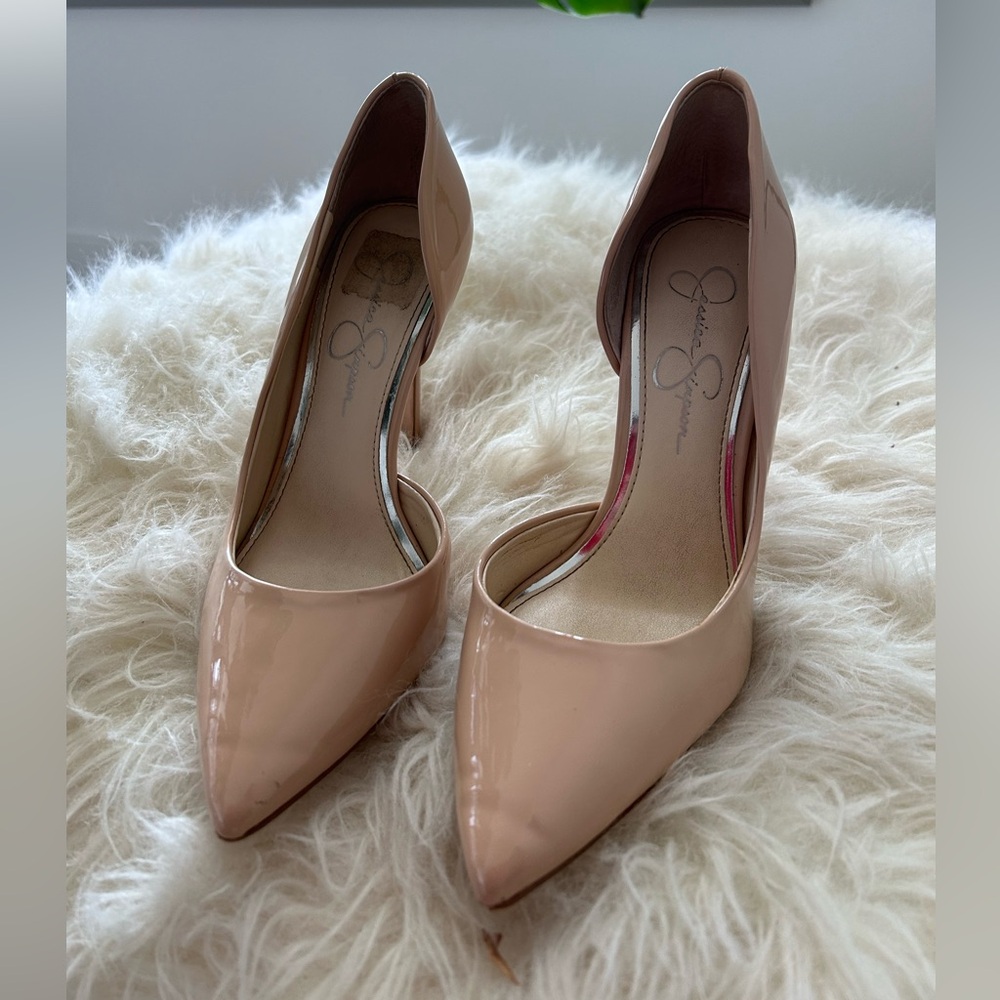 Jessica Simpson Nude Patent Pumps size 5